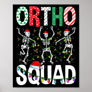 Póster Equipo Orto Navidad Esqueleto Enfermera Ortopédica