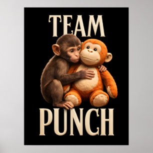 Póster Equipo Punch Baby Monkey Punch Diversión Lucha