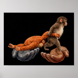 Póster Equipo Puño Mono Con Estilo Juguete Seis Siete