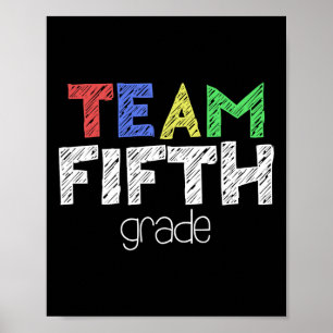 Póster Equipo Quinto Grado 5to Grado Byck A La Escuela