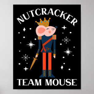 Póster Equipo Ratón Cascanueces Baile Divertido Navidad S