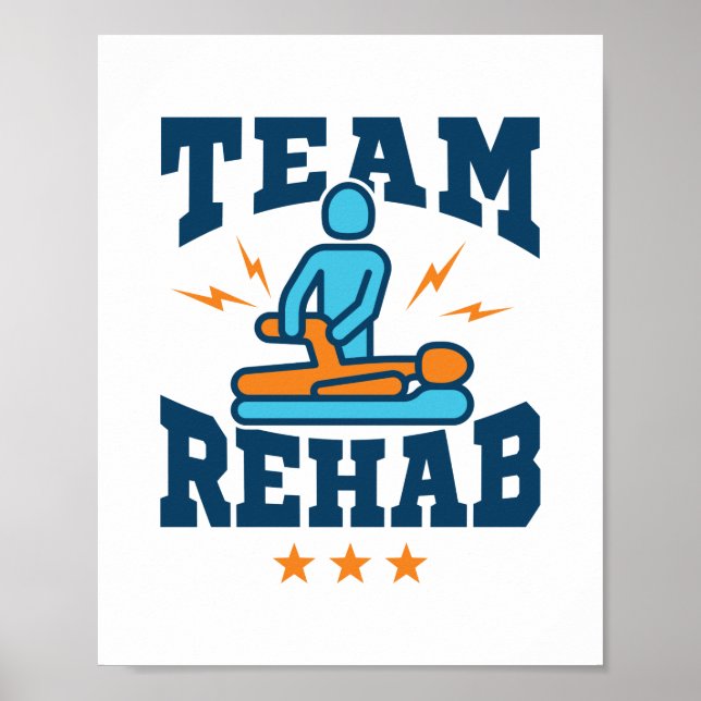 Póster Equipo Rehab Equipo Terapéutico Físico Terapéutico (Frente)