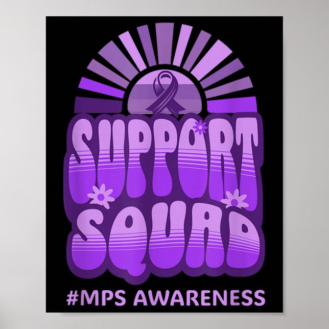 Póster Equipo Retro Groovy de Sensibilización de Squad Mp (Frente)