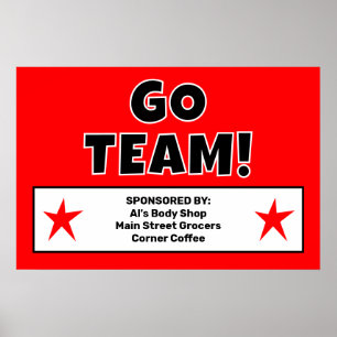Póster Equipo Rojo Personalizado Adelante