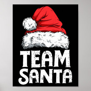 Póster Equipo Santa Squad Navidad Familia Pijamas Coordin