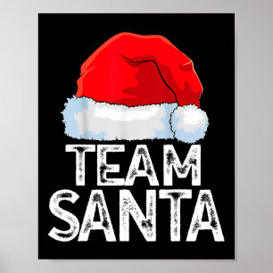 Póster Equipo Santa Tradición Familiar Navidad Squad Matc