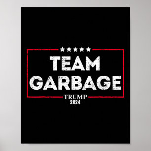 Póster Equipo Vintage Basura Para Trump 2025