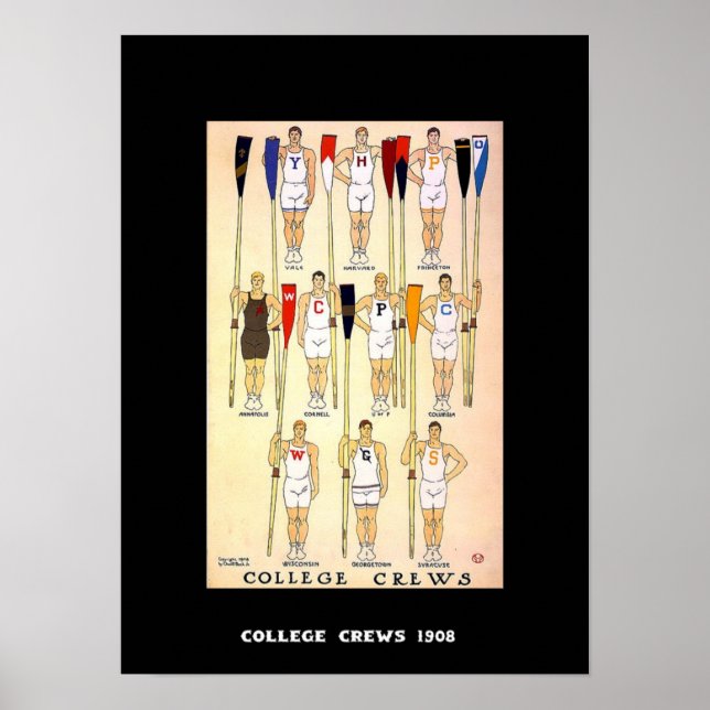 Póster Equipos de afiches antiguos 1908 (Frente)