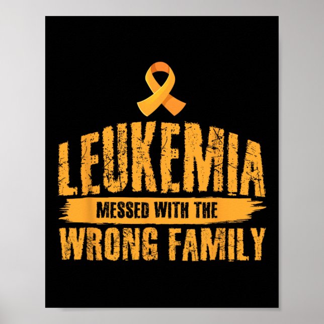 Póster Equivocado Con Malos Awarenes De Leucemia De Apoyo (Frente)