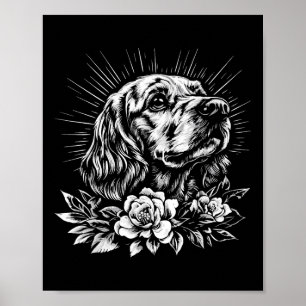 Póster Er Spaniel Dog Lover Tattoo Estilo Retro _1