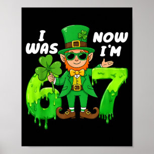 Póster Era 6 7 duende día de san patricio cumpleaños 7