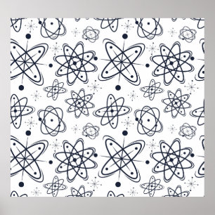 Póster Era atómica: Patrones modernos de mediados del sig