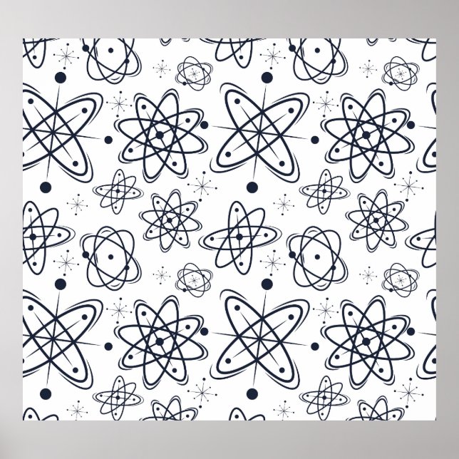 Póster Era atómica: Patrones modernos de mediados del sig (Frente)