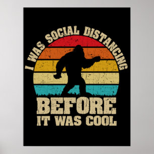 Póster Era distanciamiento social antes de que fuera Guay