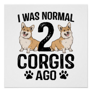 Póster Era normal hace 2 Corgis Perro
