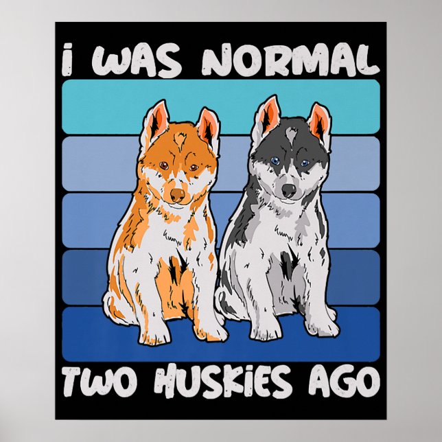 Póster Era Normal Hace Dos Esposos | Perro Shiba (Frente)