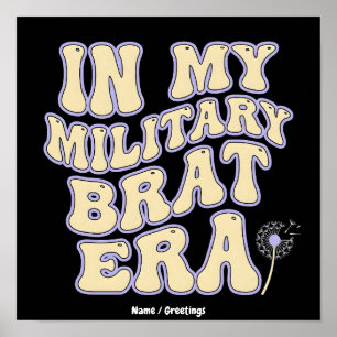 Póster Era Retro Groovy de los Milita Brat Diente de León