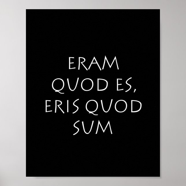 Póster Eram quod es eris quod sum (Frente)