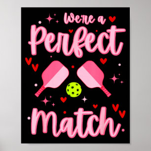 Póster Eran una pareja perfecta divertido Pickleball San 