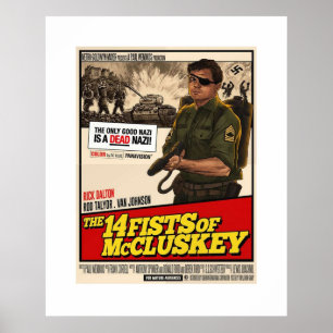 Póster Érase una vez en hollywood 14 puños de Mclusk