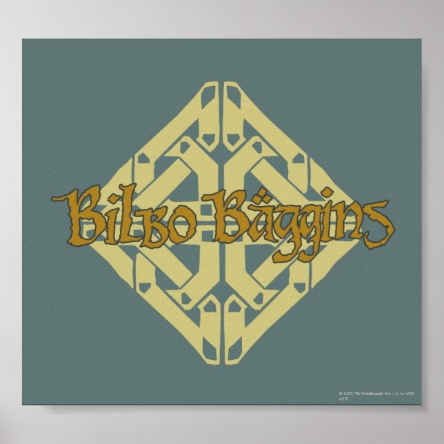 Póster Erebor - Nombre BILBO BAGGINS™ (Frente)