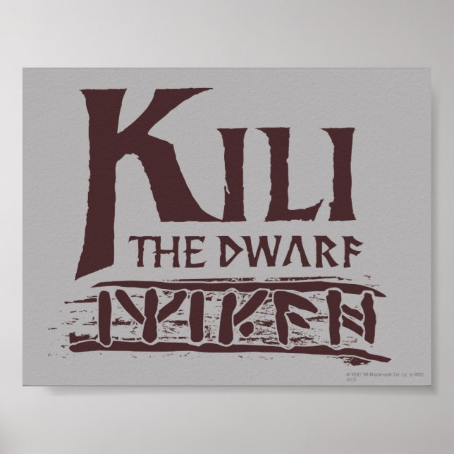 Póster Erebor - Nombre Kili (Frente)