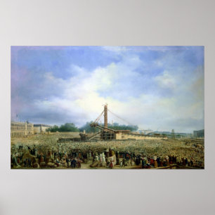 Póster Erección del obelisco de Luxor