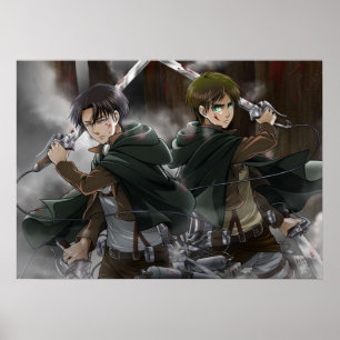 Póster Eren y Levi
