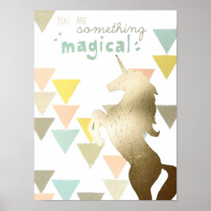 Póster Eres Algo Magnífico De Unicornio De Oro