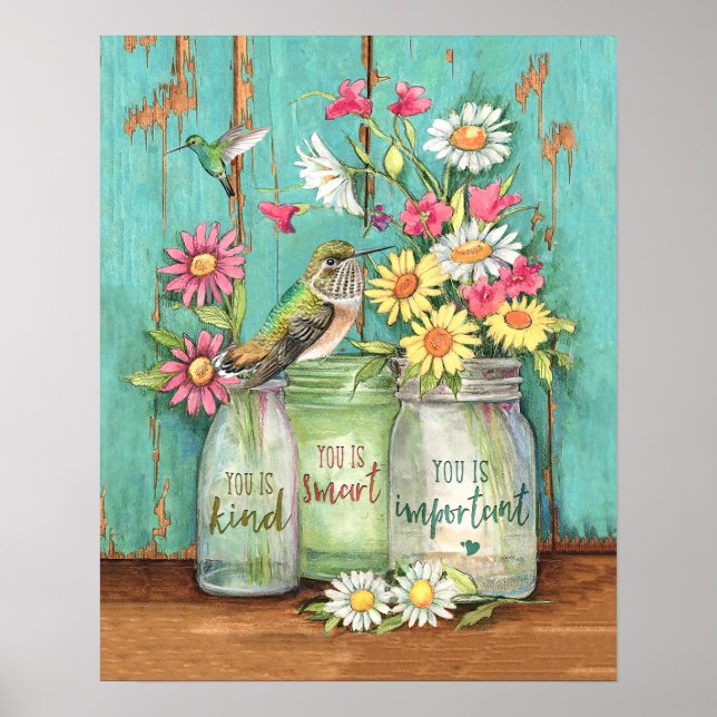 Póster Eres Amable Colibrí (Frente)