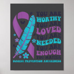 Póster Eres Digno Amado Necesitado Suficiente Prevención 