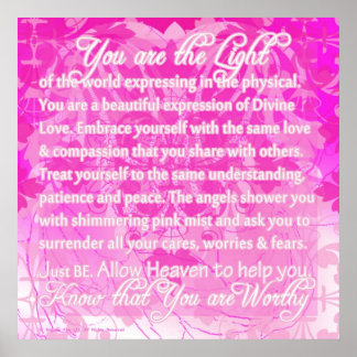 Póster Eres digno mensaje inspirador de Divine