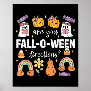 Póster ¿Eres divertido de otoño O Ween direcciones té de