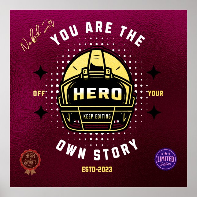 Póster eres el héroe de tu propia historia (Frente)