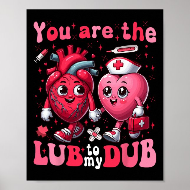 Póster Eres el Lube para mi enfermera Cvicu Valentine Ca (Frente)
