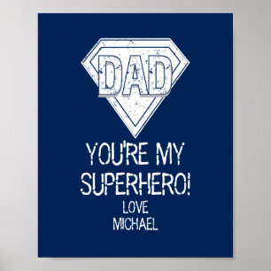Póster Eres el Poster del Día del Padre de mi superhéroe