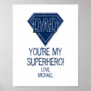 Póster Eres el Poster del Día del Padre de mi superhéroe