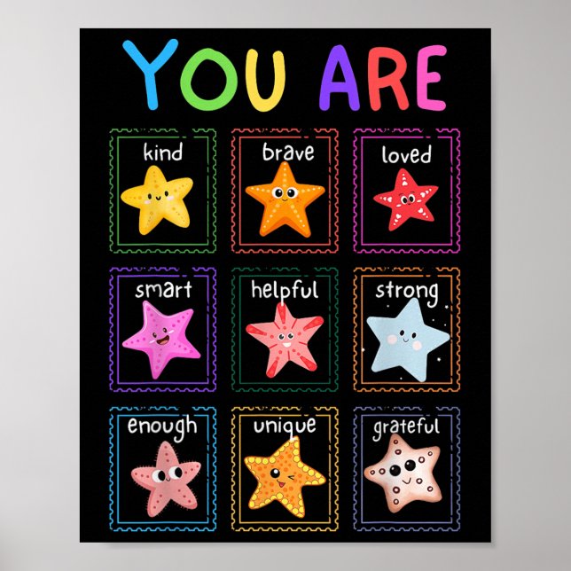 Póster Eres Estrella de Mar Amable Regreso a la Escuela A (Frente)