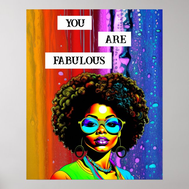 Póster Eres Fabuloso | Mujer de color (Frente)