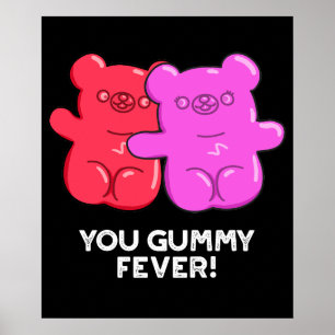 Póster Eres Gummy Fever Candy Pun Dark BG