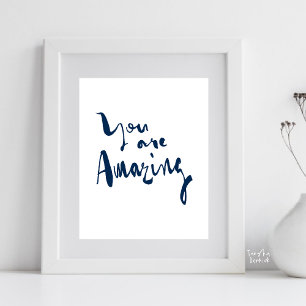 Póster Eres increíble Minimalista Motivacional Inspirado