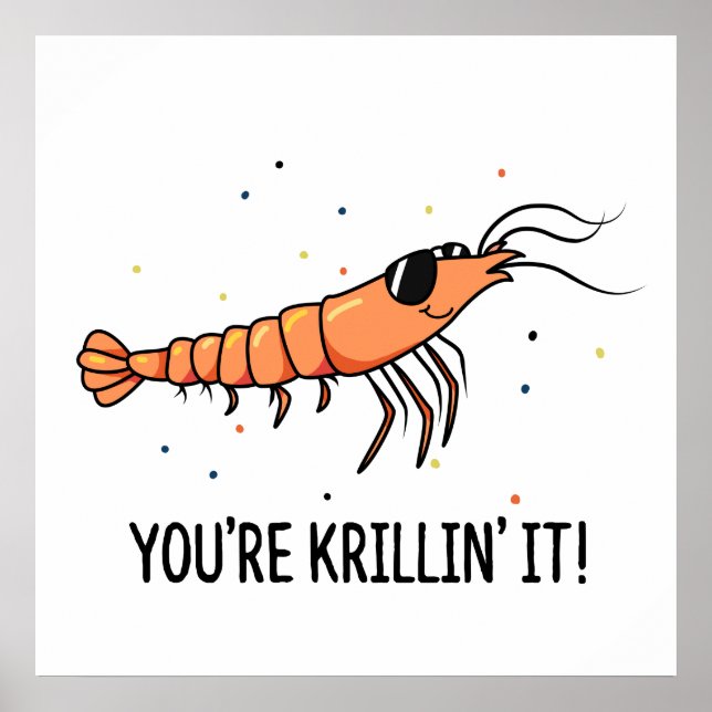 Póster Eres Krillin It Funny Krill Pun (Frente)