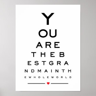 Póster Eres la mejor abuela del mundo.