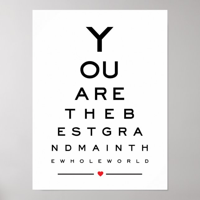 Póster Eres la mejor abuela del mundo. (Frente)