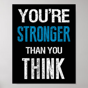 Póster Eres Más Fuerte De Lo Que Crees Motivacional
