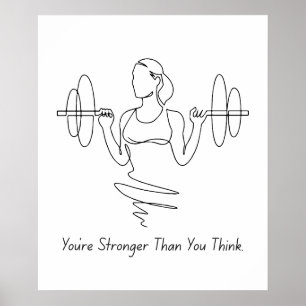 Póster Eres más fuerte de lo que piensas - Post Motivacio