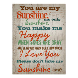 Póster Eres mi canción infantil Sunshine