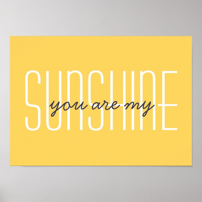 Póster Eres Mi Cita Sunshine Amarillo Luminoso Decorativo (Frente)