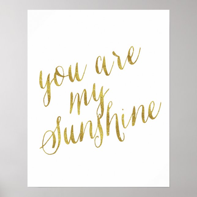 Póster Eres Mi Cita Sunshine Relieve metalizado dorado Fa (Frente)