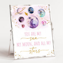 Eres mi espacio Sun Moon Stars Rosa & Gold